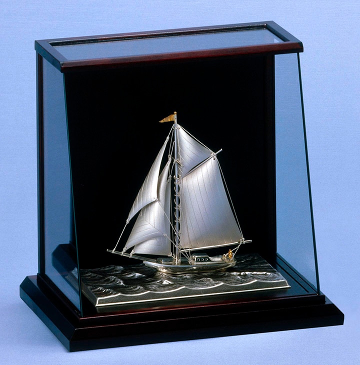 武比古 銀製 ヨット 1本マスト 6号 スロープケース | 銀製品,銀製
