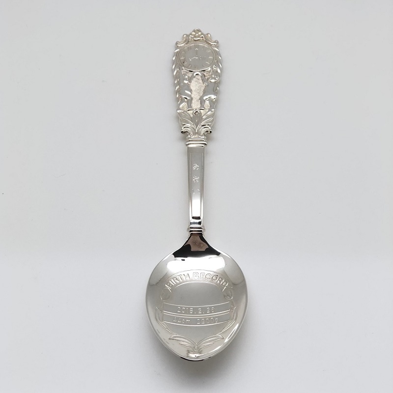 銀製 バースレコードスプーン | 銀製品,誕生記念品 | 森銀器製作所公式