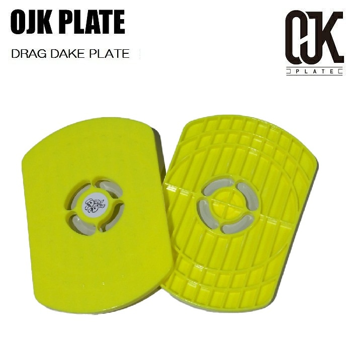 OJK オージェイケープレート DRAG DAKE PLATE YELLOW ドラグダケ