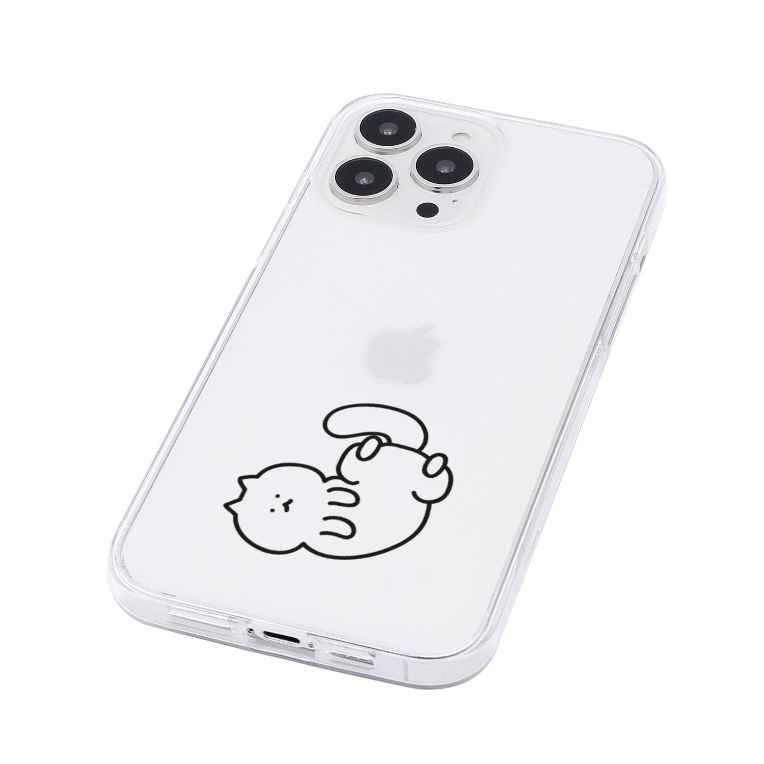 AKAN（エイカン） [ iPhone 17 / 17 Pro 用] ソフト クリアケース 猫