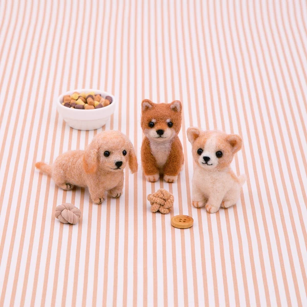 羊毛フェルト手作りキット しば犬＆シーズー | 羊毛フェルト,羊毛