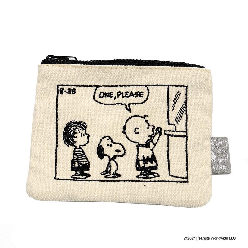 PEANUTS スヌーピー 刺繍コミック チケット ティッシュポーチ