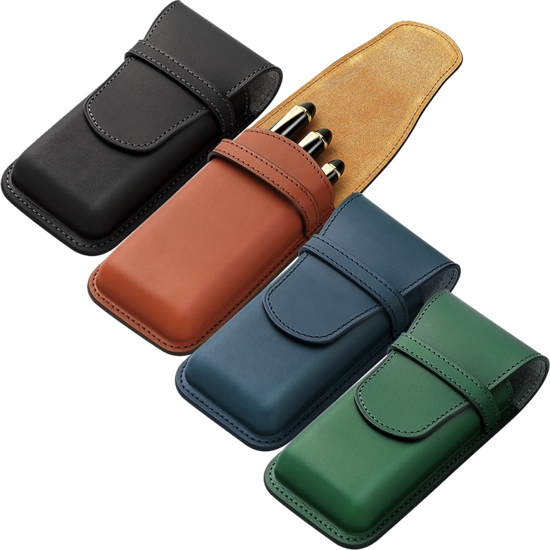PILOT×SOMES レザーコレクション ペンシース 3本差し SLS3-11 ブラック