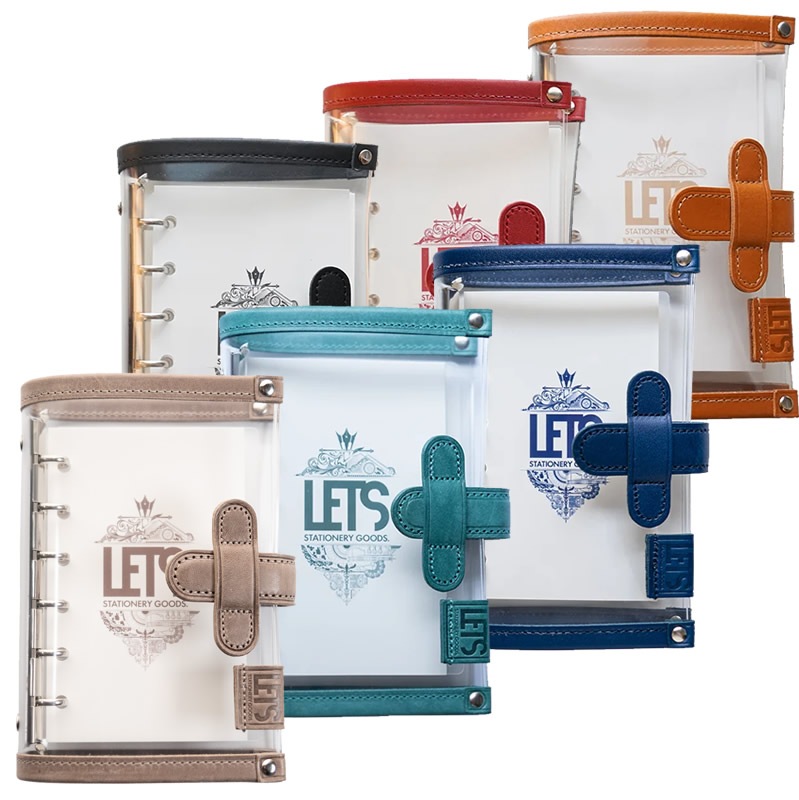 LETS クリアシステム手帳 ミニ6 ナチュラル/ブラック/レッド/ブルー