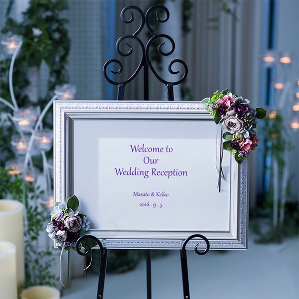 ウェルカムボード用額縁 9586/ホワイトシルバー A2（594×420mm） ☆布