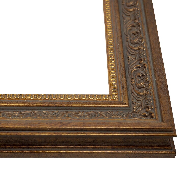 油絵額縁 8203/アンティークゴールド F3号（273×220mm） 前面UVカット