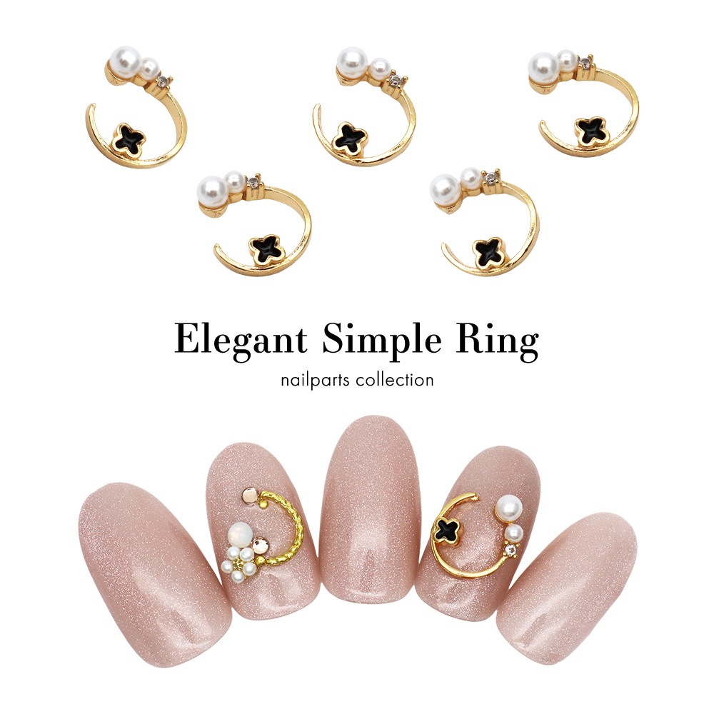 ネコポス送料無料】ネイルパーツ ジルコニア製 エレガントシンプル