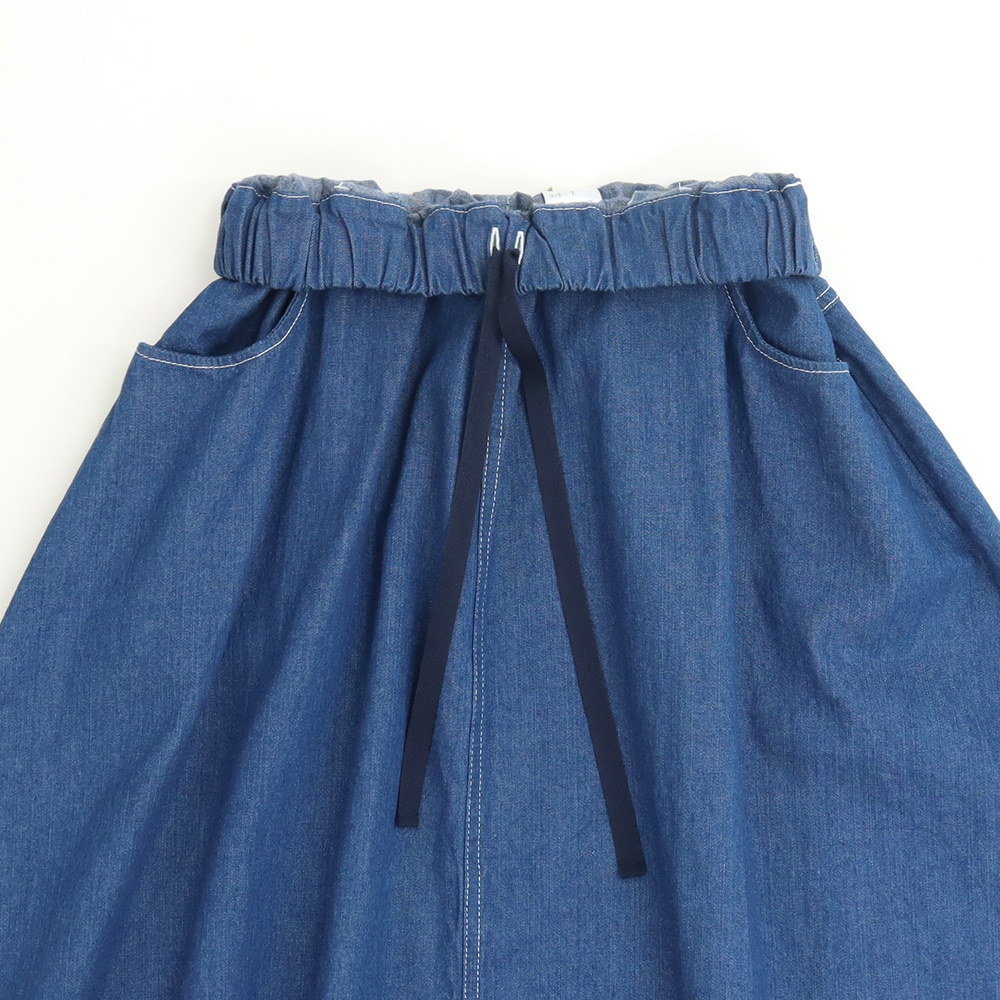 NARU(ナル) 8ozムラデニム ノッポスカート 663810 | 定番素材,デニム