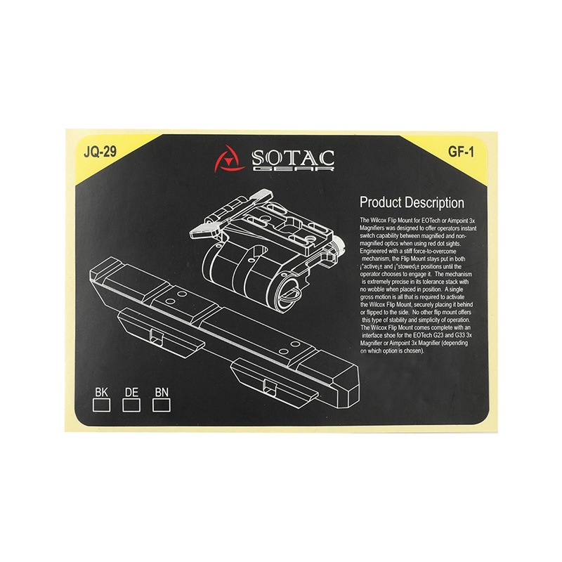 SOTAC GEAR WILCOXタイプ サイドフリップマウント(右展開)＆ ライザー