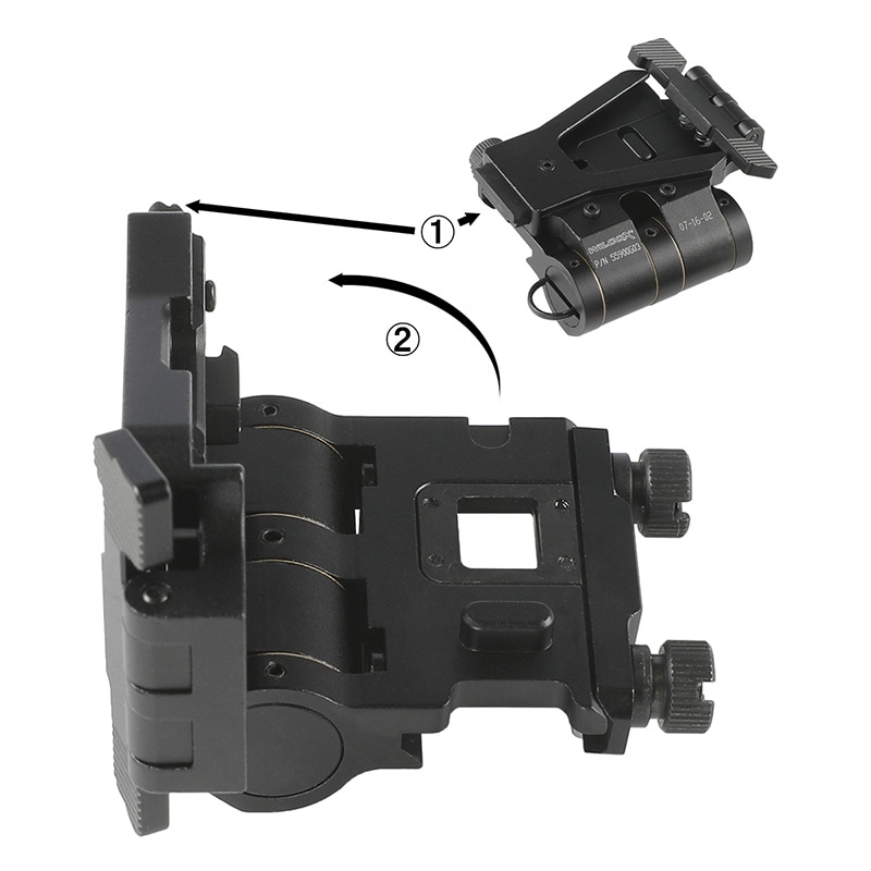 SOTAC GEAR WILCOXタイプ サイドフリップマウント(左展開)＆ ライザー