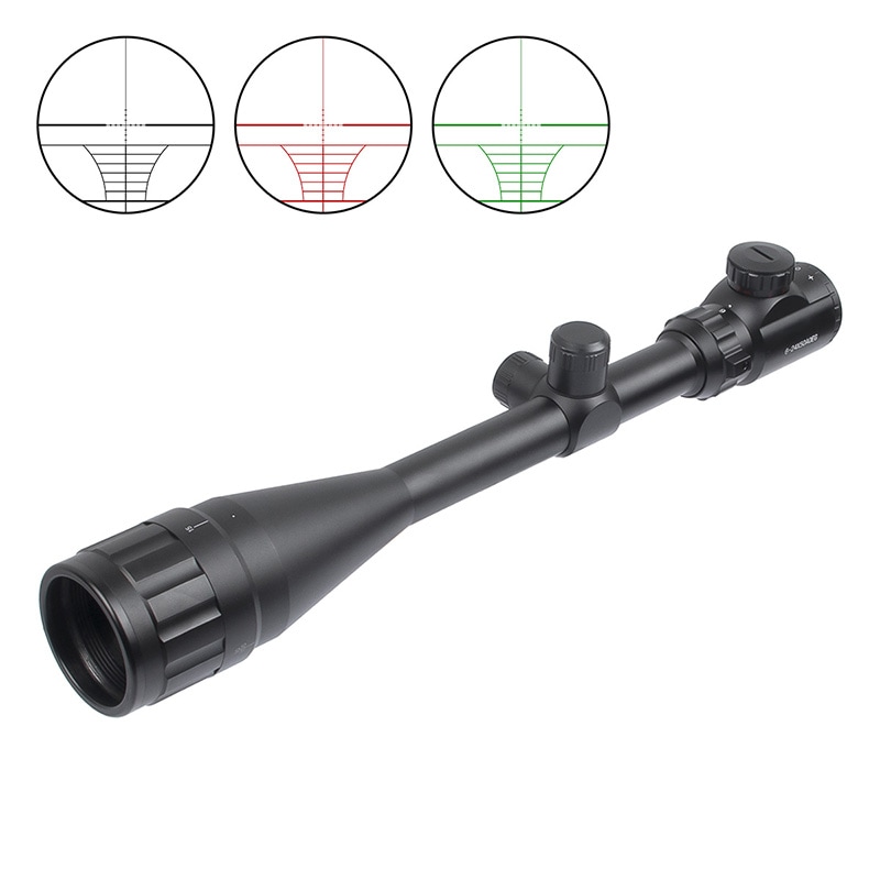 6-24X50 AOEGライフルスコープ (レッド/グリーンイルミネーション