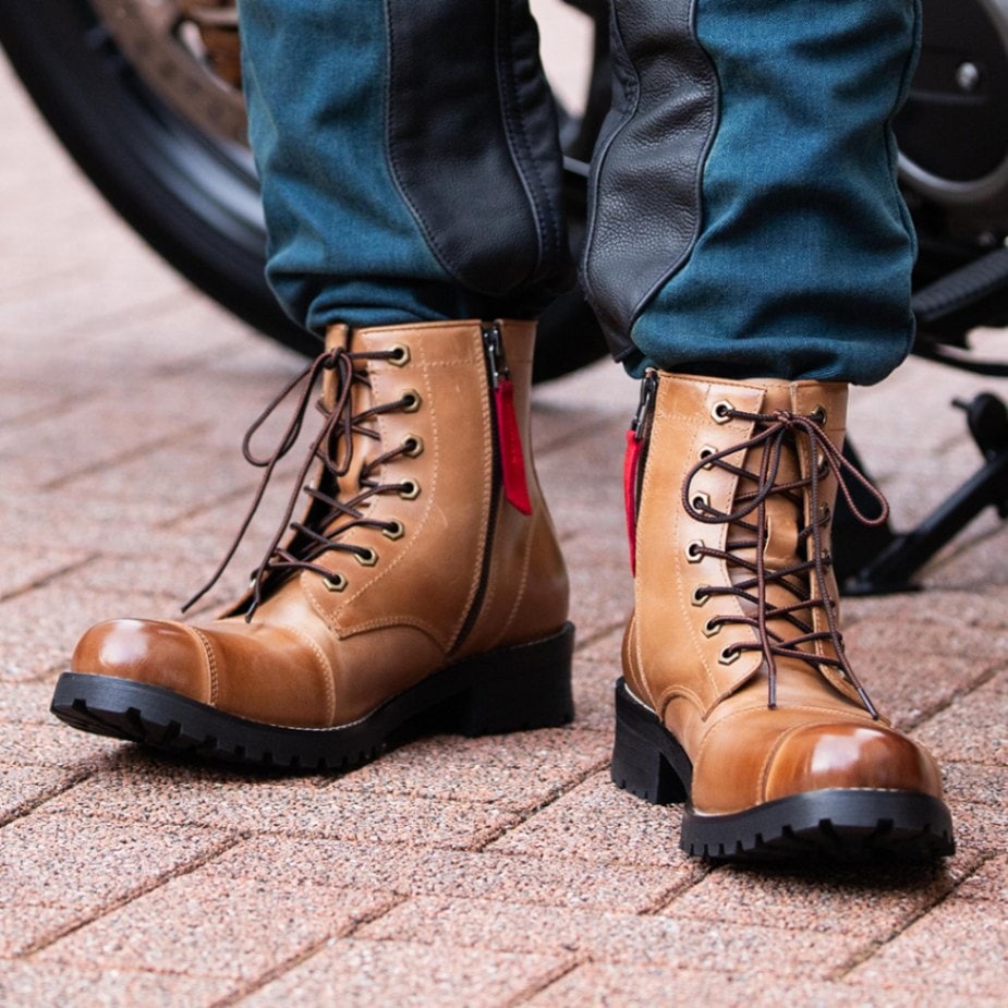 バイク シフトガード付レザーZIPブーツ[HS-B6A] ブーツ デグナー