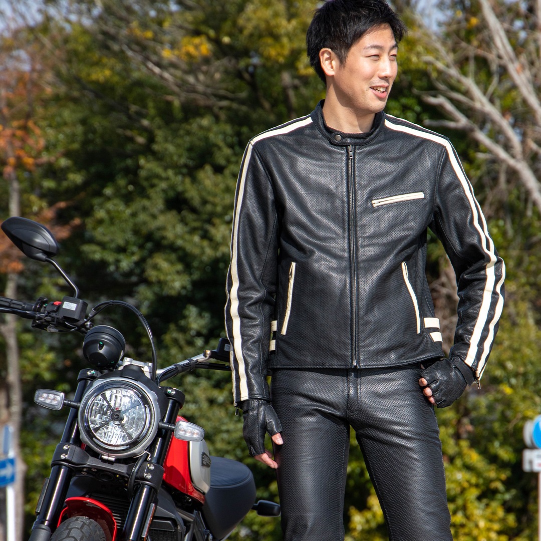 バイク メッシュレザージャケット[22SJ-5] ウェア,メンズ,ジャケット