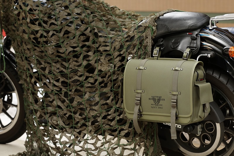バイク ミリタリーテイストテキスタイルサドルバッグ[NB-132] バイク