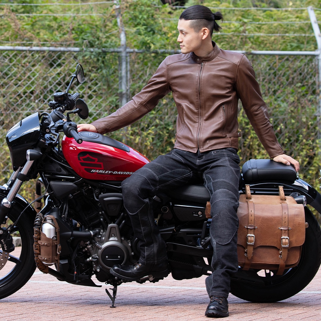 バイク 【XS/ブラウン新登場】レザージャケット[22SJ-3] ウェア,メンズ