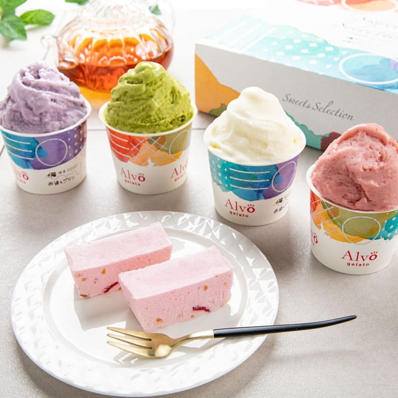 あまおうカッサータ・九州ジェラートセット 【冷凍まとめて発送】 西