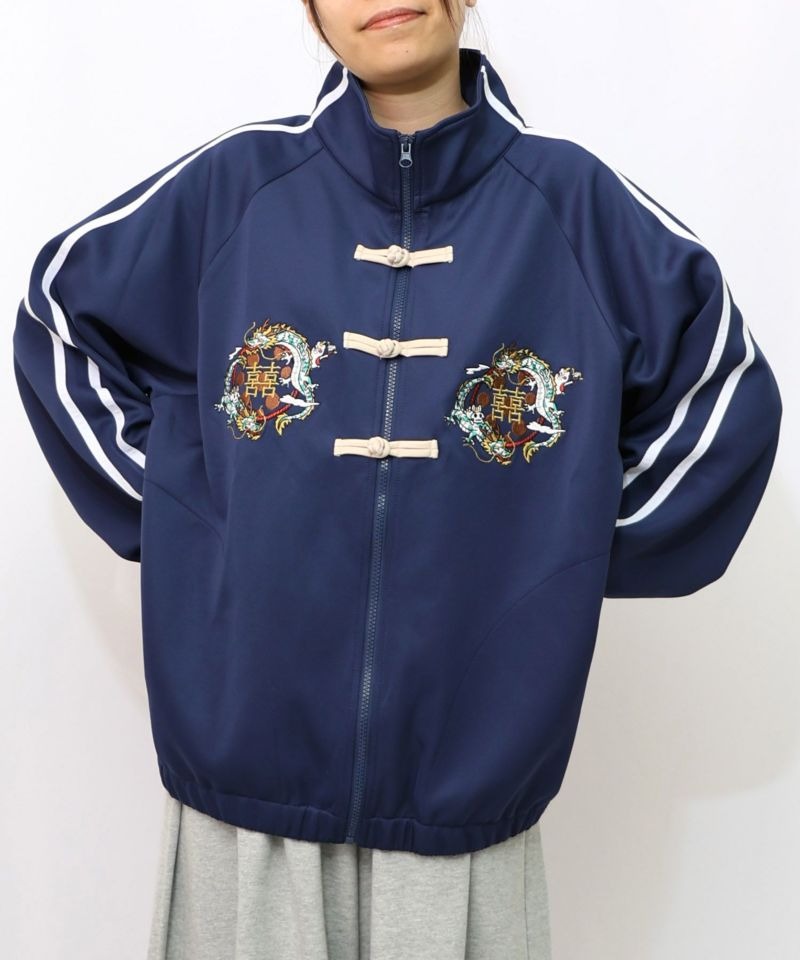 スカラーパリティー / ウサギと龍刺繍 カンフーボタンジャージ | BRAND