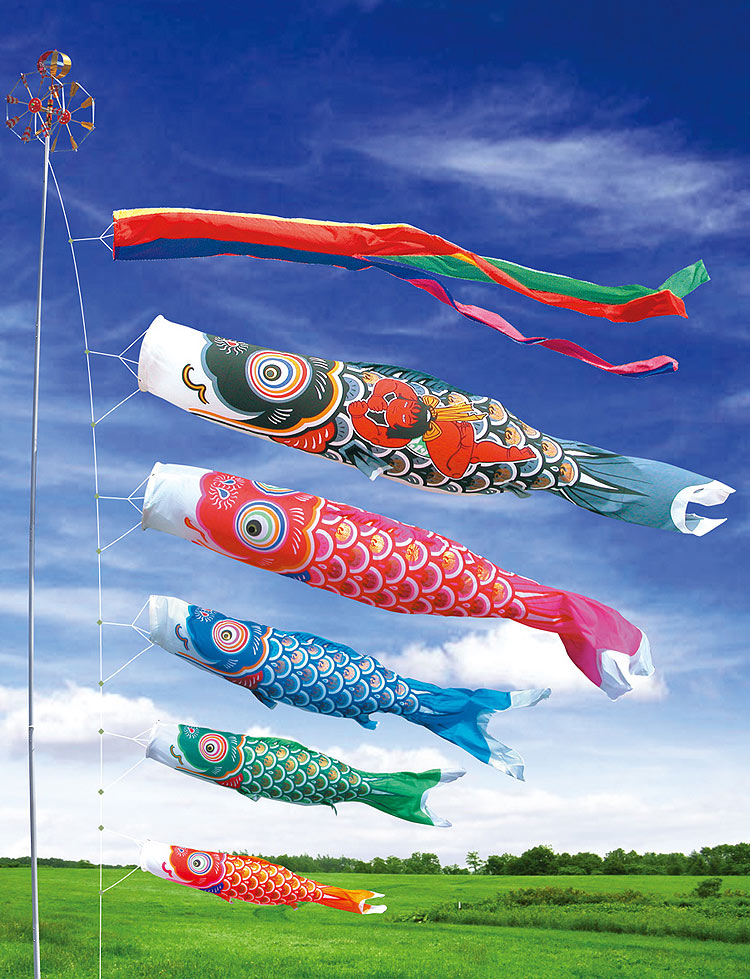 古布 木綿 鯉のぼり 5m 4m 金太郎 こいのぼり こどもの日 リメイク素材