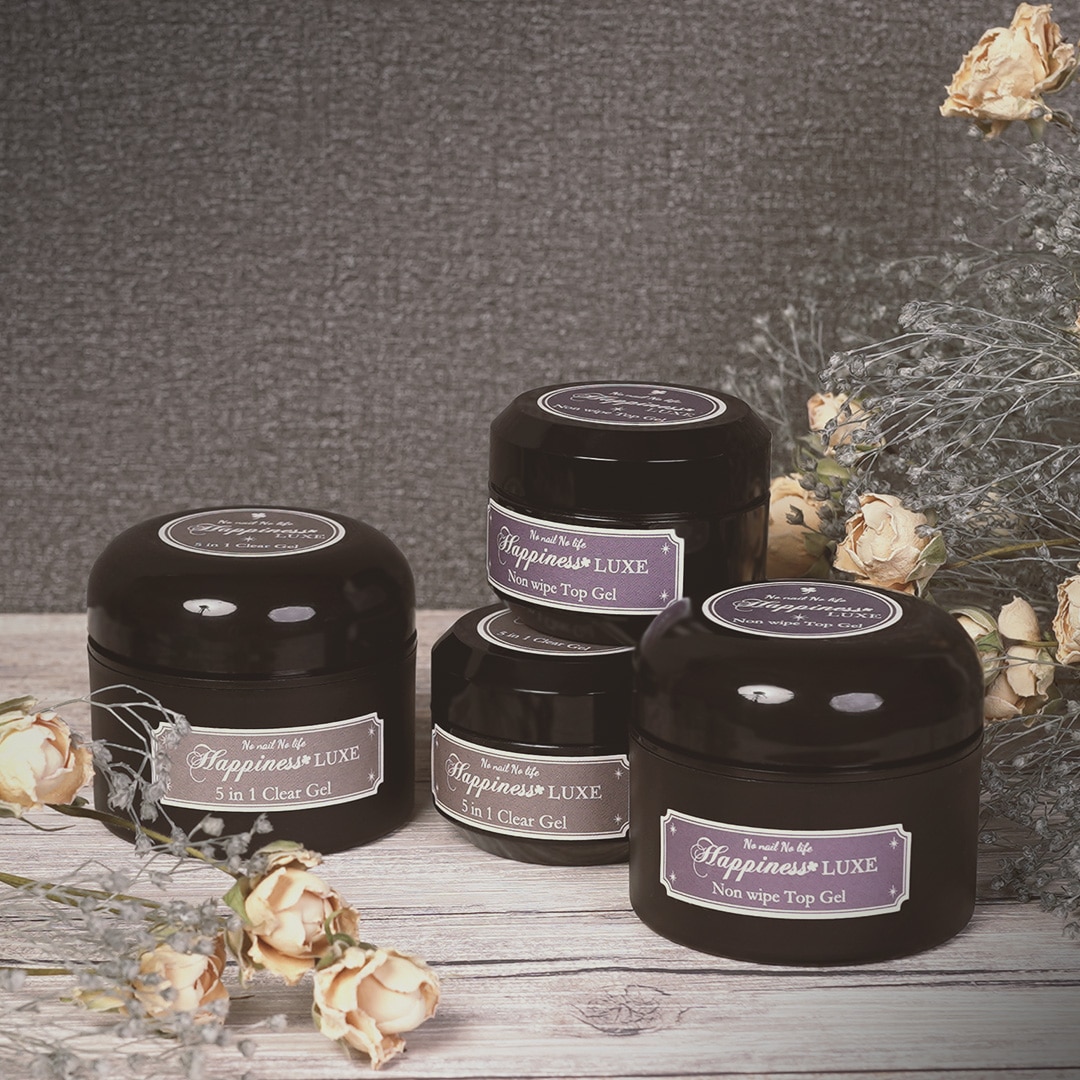 ハピネスリュクス ノンワイプトップ & 5in1クリア 業務用 ジェルネイル