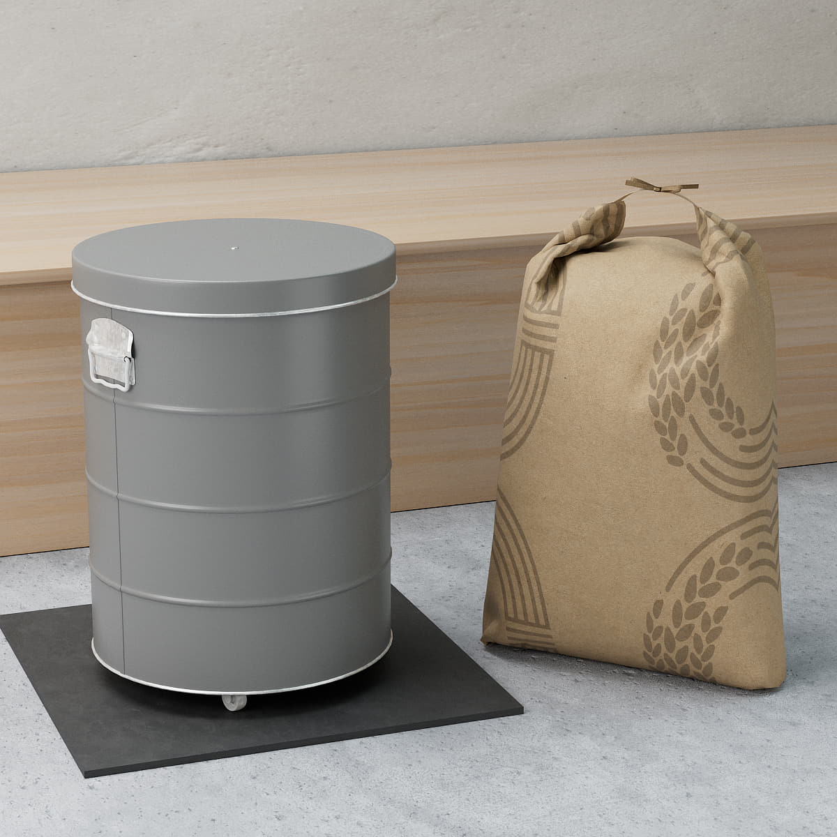 OBAKETSU】ライスストッカー30kg（キャスター付き） | 30kg | OBAKETSU