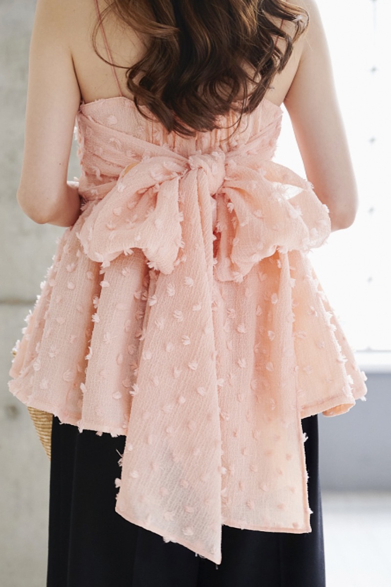 PONPONリボンキャミトップス【残りわずか】 | ALL ITEM | OBLI