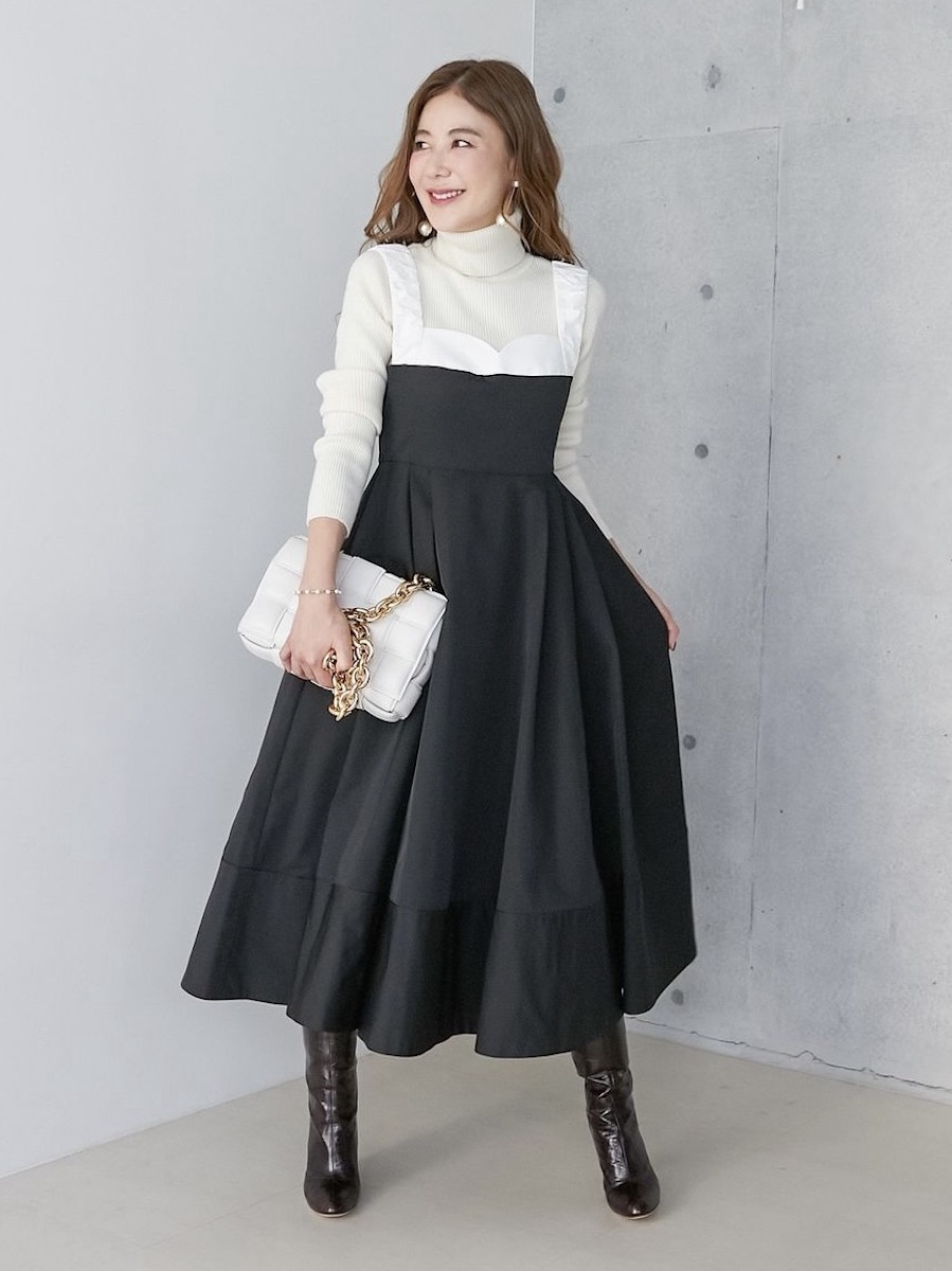 バイカラーワンピース | DRESS | OBLI