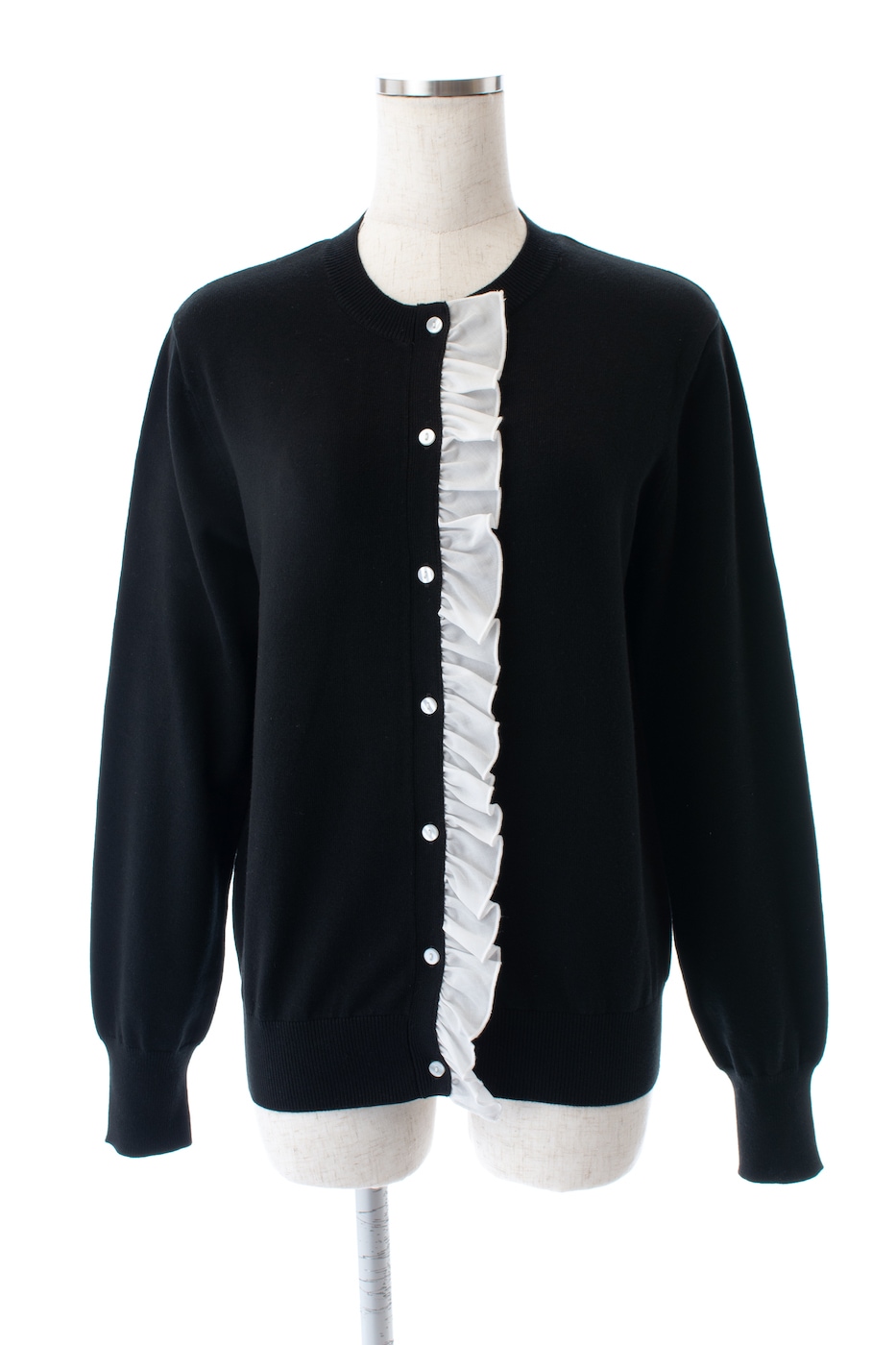 フリルカーディガン/ブラック | TOPS | OBLI