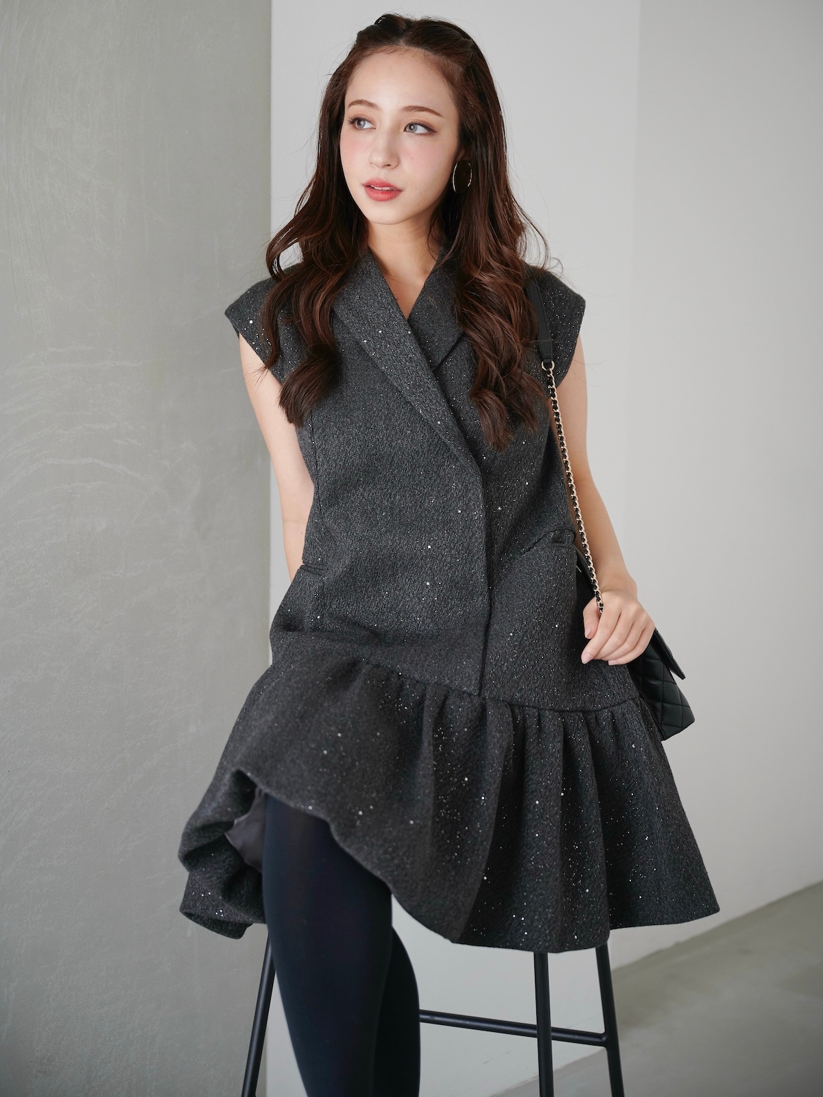 ラメジャケットドレス | DRESS | OBLI