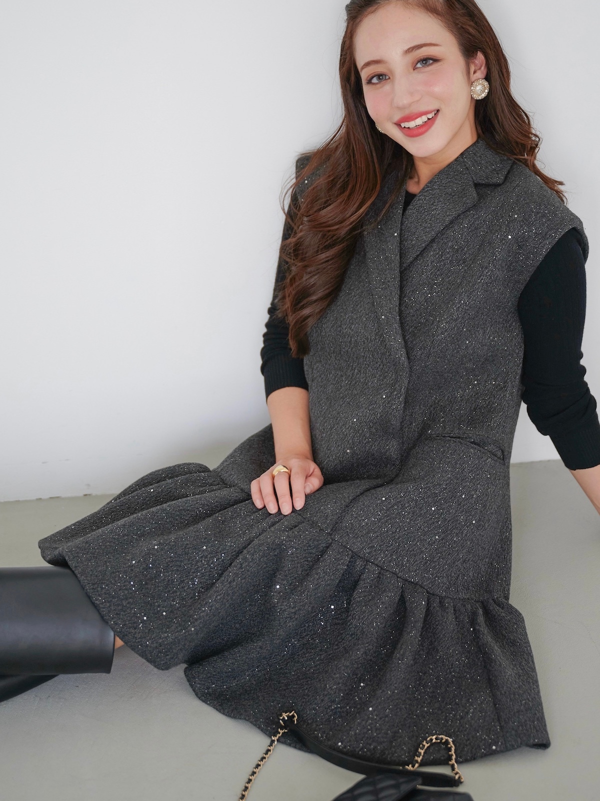 ラメジャケットドレス | DRESS | OBLI