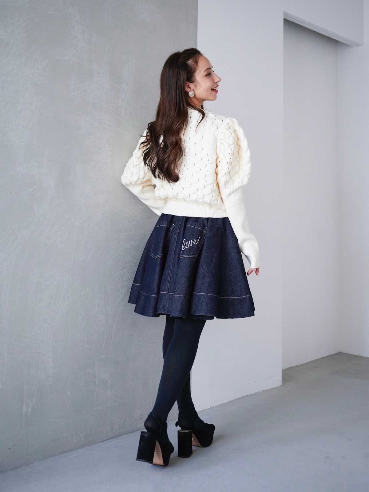 パールカーディガン/ホワイト | TOPS | OBLI