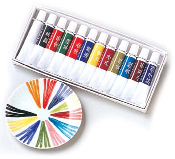 上絵チューブ絵具セット（12色セット） ※配送便はレターパックプラス