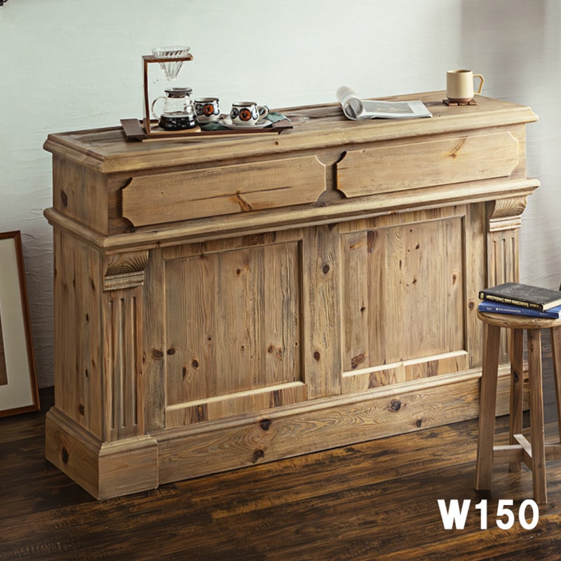 次回入荷予定：お問合せ下さい】カウンターテーブル 幅150 おしゃれ