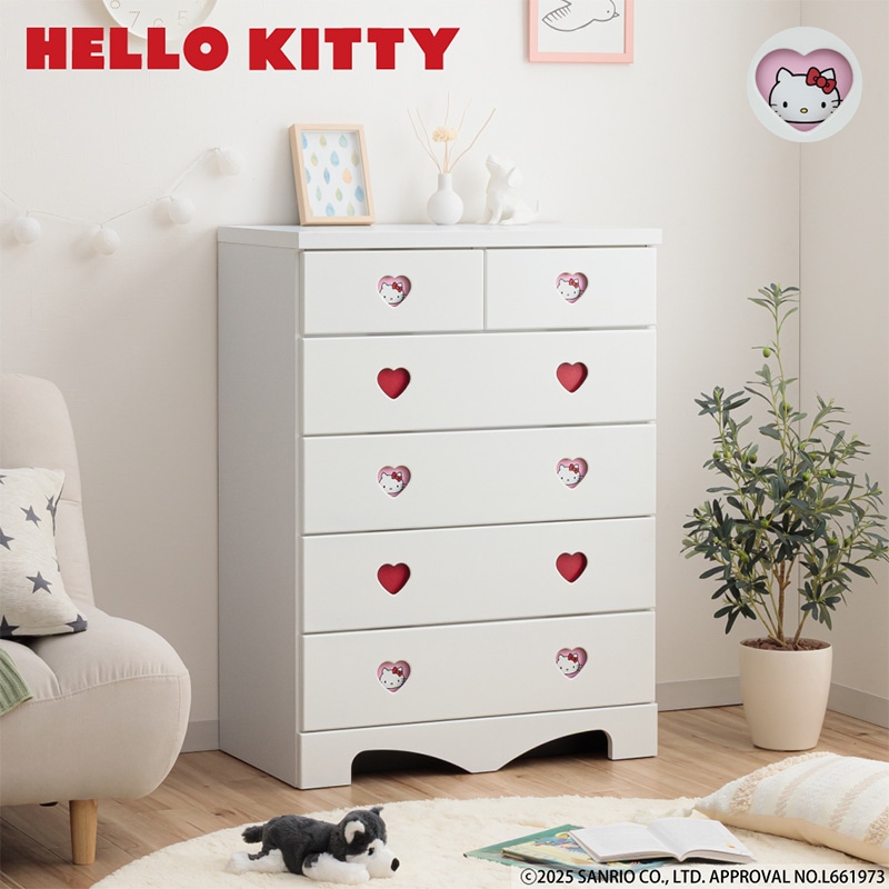キャラクターチェスト ハローキティ | 完成品 日本製 木製 チェスト 5