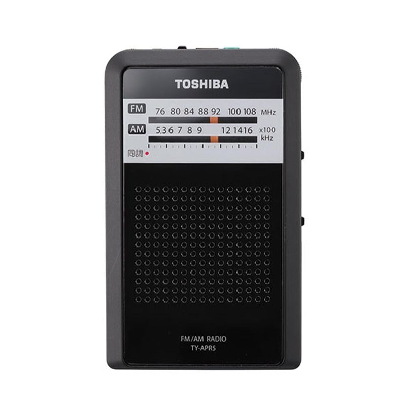 東芝 LEDライト付きポケットラジオ ブラック｜TY-APR5(K) 17-4237