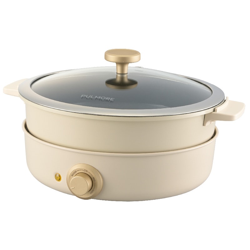 PULMORE 電気グリル鍋｜COK-PYN120A-W 08-1467｜通販ならオーム電機