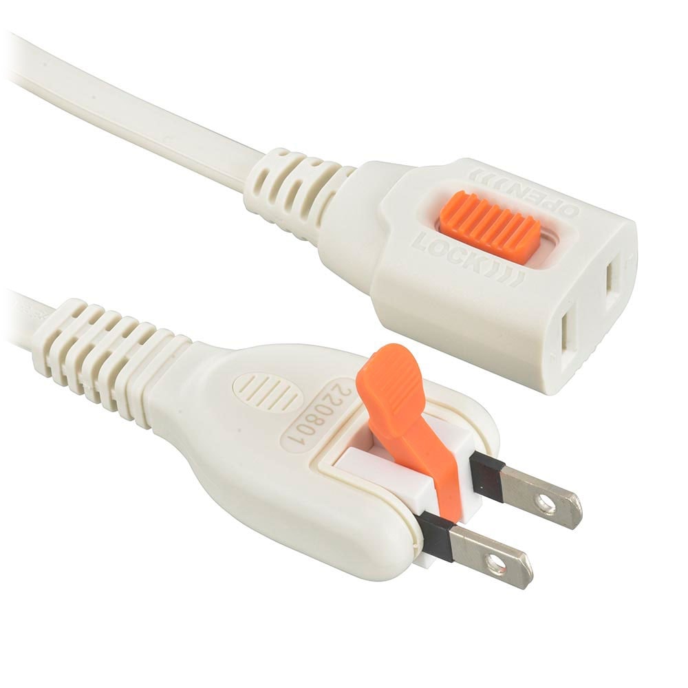 延長コード 1個口 3m らく抜き&ロック式 ホワイト｜HS-T13LLX3-W 00
