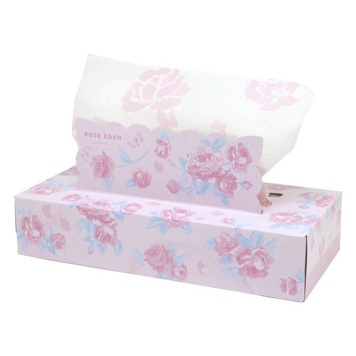 ローズエデン BOXティッシュ 120W 180個セット(3c/s)(20120141) 薔薇柄