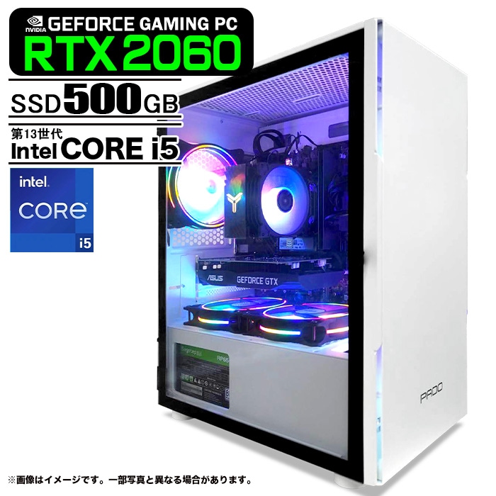 ゲーミングPC デスクトップパソコン ホワイト プレーン GeForce