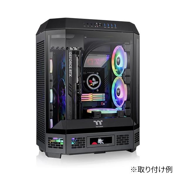 Thermaltake The Tower 600 Black 八角柱デザイン採用 ミドルタワー型