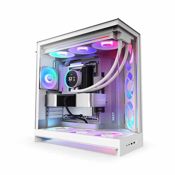 NZXT H9 Flow RGB (2025) - White 大型デュアルチャンバー構造採用
