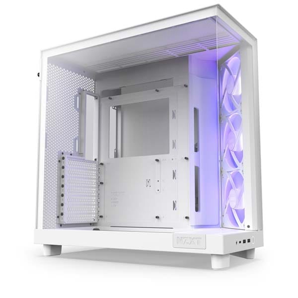 NZXT H6 Flow RGB White アドレサブルRGBファン搭載 ピラーレス