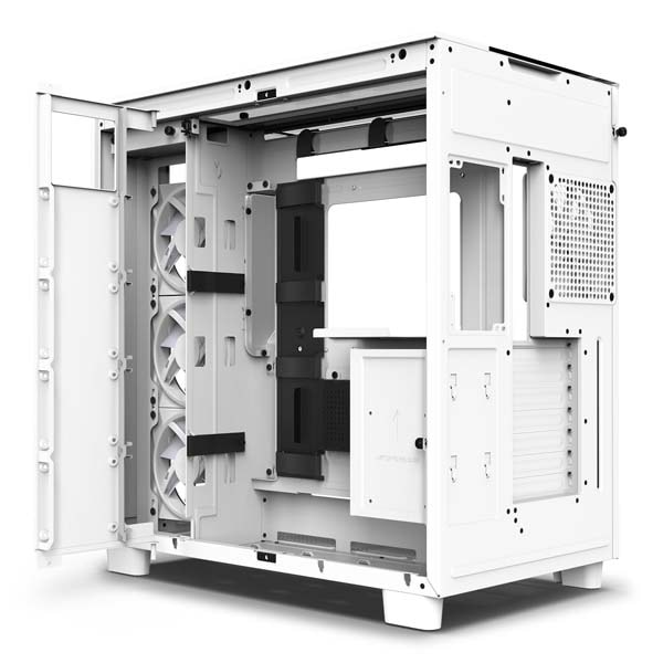 NZXT H9 Elite White 2層構造ミドルタワーPCケース 強化ガラスモデル