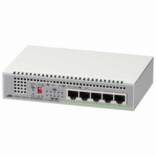 アライドテレシス AT-GS910/5 (RoHS) レイヤー2スイッチ｜AT-GS910/5 R