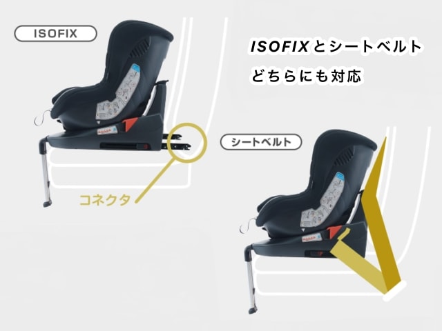 ISOFIX チャイルドシート ターン レジェ FIX シートベルト取付も可