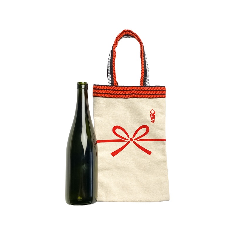 酒袋 小（四合瓶用）越後亀紺屋 藤岡染工場 | 新潟の日本酒 ぽんしゅ館