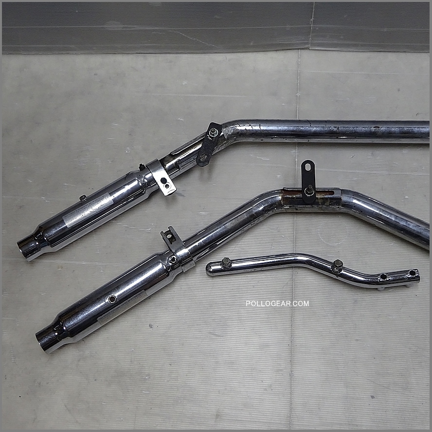 ショベルヘッド　アップスイープマフラー　フィッシュテールサイレンサー アップスイープと、フィシュテールマフラーの組み合わせは、ご機嫌