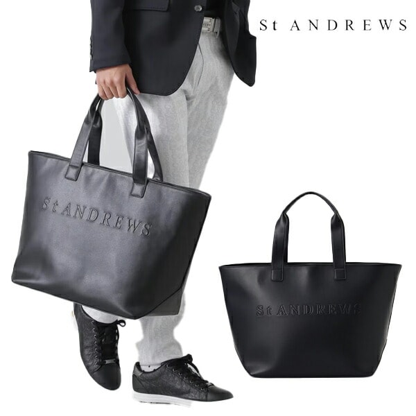 セントアンドリュース 2024年秋冬モデル ユニセックス 合皮ロゴ トート
