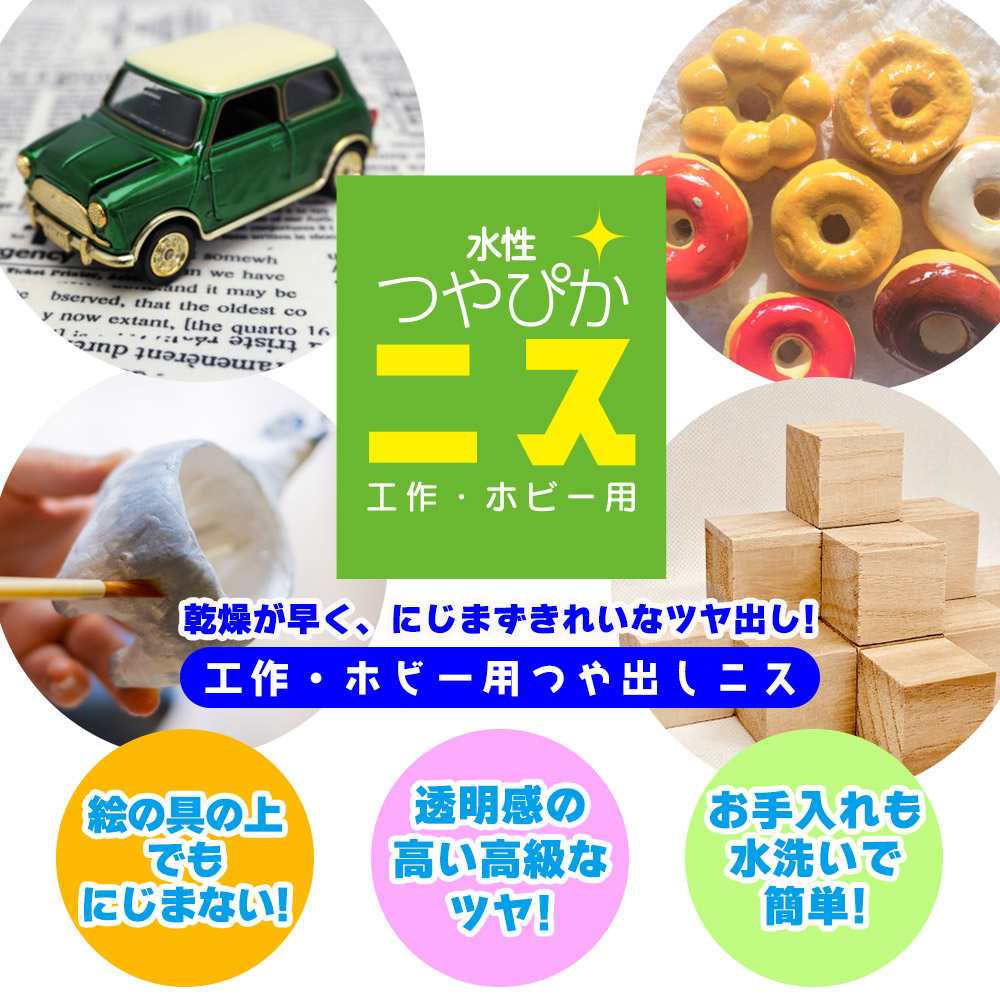 水性 つやぴかニス 工作・ホビー用 16L/つや出しニス 透明 送料無料