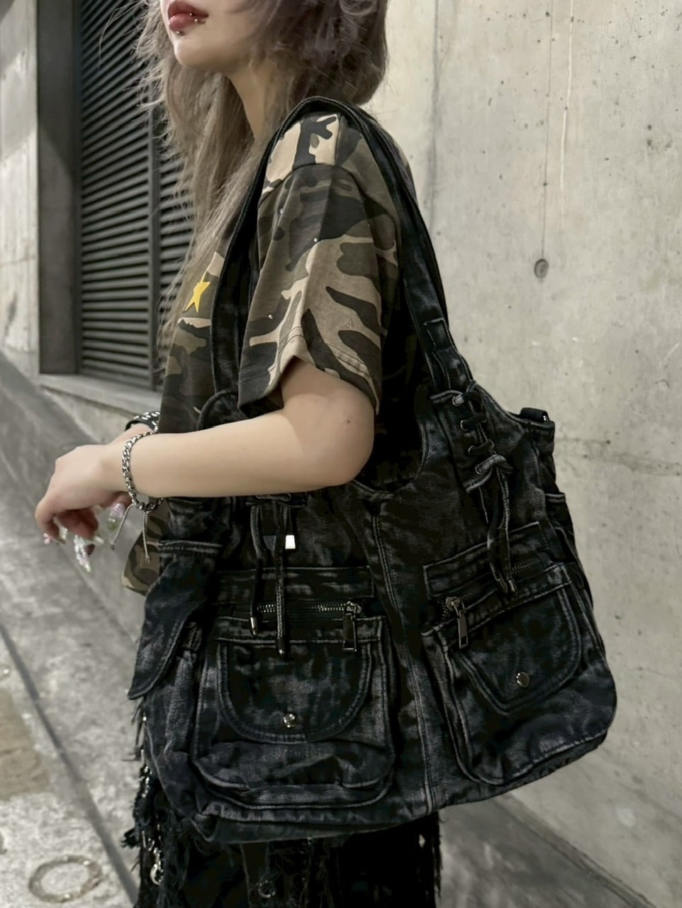 受注制【Never mind the XU】2way denim bag (2color) / 【ネバー