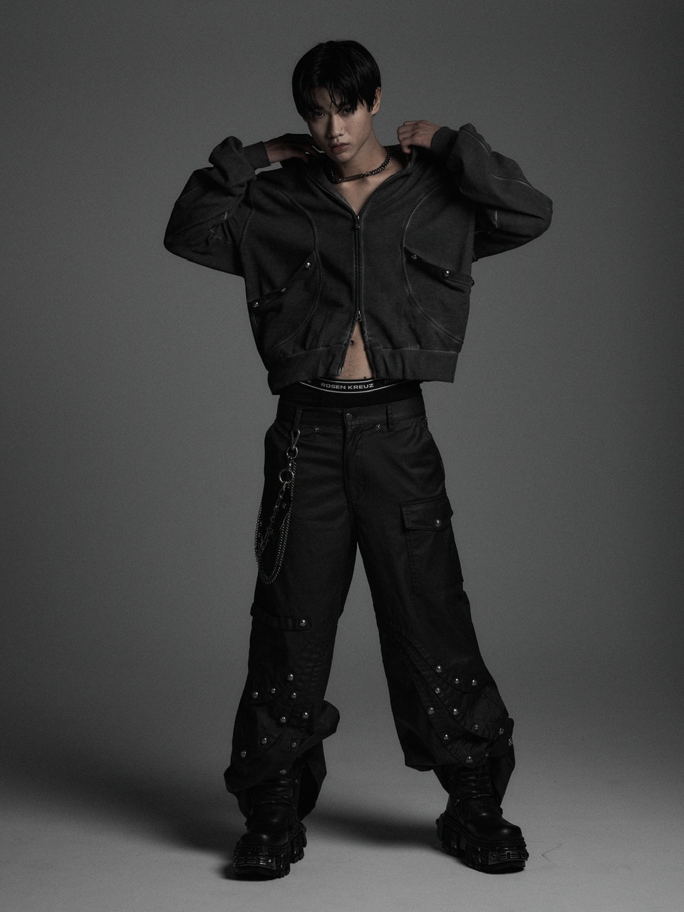 Rosen Kreuz】CYCLEYOKE ZIP UP HOODIE | OUR BRAND,Rosen Kreuz